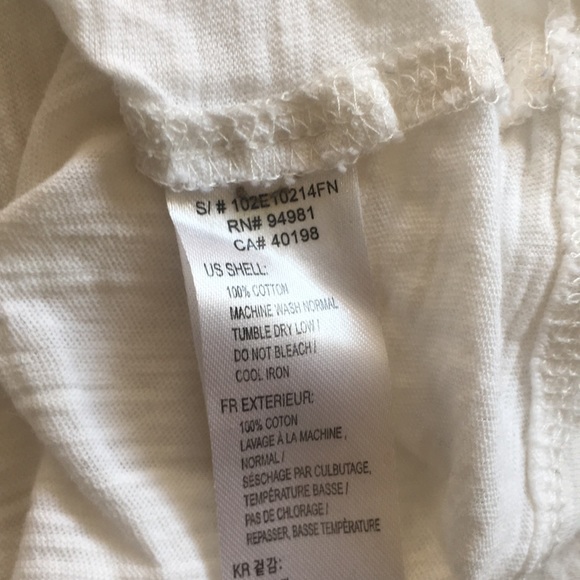 Street Legal White V-Neck lLong Sleeve Top 100% Cotton - Picture 4 of 4